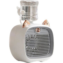 ZREE Ventilatore USB per raffreddamento ad acqua – Mini condizionatore d'aria da tavolo con nebulizzazione LED turbo – Bianco