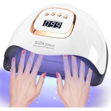 380W UV LED nail lamp, gel nail polish dryer with 81 beads, UV nail lamp with 4 timer settings, LCD screen