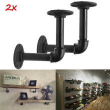 TEMPSA Wandhalterung für Regale – Schwarzes Eisen – Durchmesser 65 mm – Länge 120 mm
