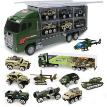 Military Toy for Boys, Helicopter, Transport Truck, Car, Mini Vehicle for 3-Year-Olds