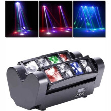8x10W Spider Disco Light Effect - FOLAYA - Sound and DMX512 Control - High Strobe Power