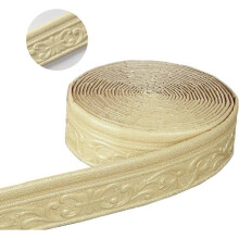 Self-adhesive border, 10 m x 8 cm, waterproof, 3D, for hallway, ceiling, corner, line, gold