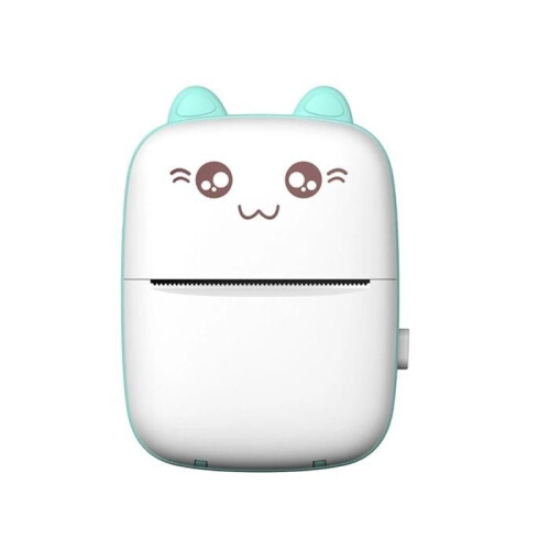 Pocket-sized mini thermal printer with Android and iOS app for children – USB rechargeable – Blue
