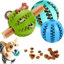 Set di 3 palline giocattolo per cani, giocattolo interattivo indistruttibile da masticare, dispenser di premietti, per la pulizia dentale e