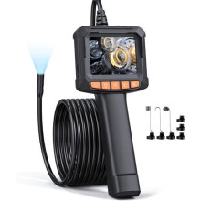 Telecamera endoscopica, endoscopio HD 1080p con cavo semirigido da 5 m, 8 LED regolabili, gadget regalo per uomo