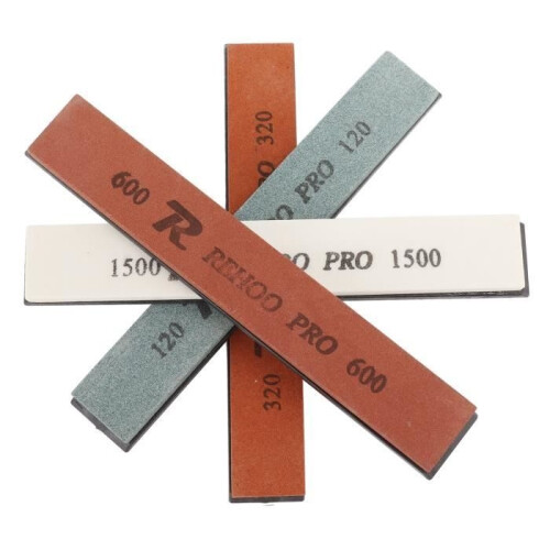 Sonew Knife Sharpening Stone Set, Knife Sharpener, 120 320 600 1500 Grit for Kitchen Scissors 1