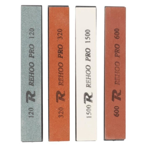 Sonew Knife Sharpening Stone Set, Knife Sharpener, 120 320 600 1500 Grit for Kitchen Scissors 2