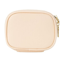 Small Cosmetic Bag Portable Makeup Pouches Mini Makeup Bag-Nude