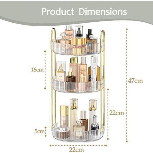 Rotating Makeup Organizer, 360 Rotating Makeup Storage, Beauty Care Organizer, Perfume Organizer 1