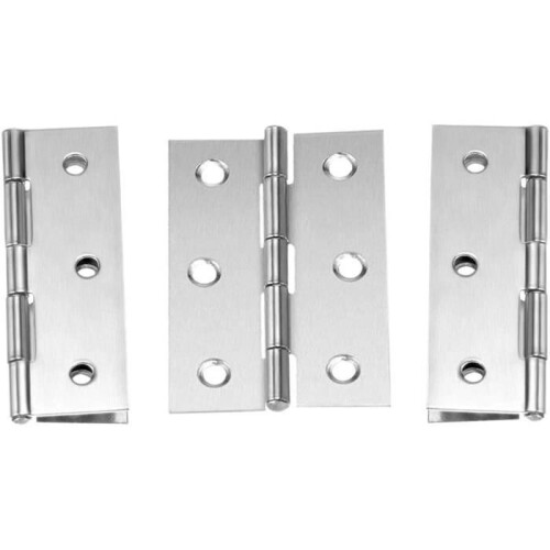 NetBoat 10er-Packung 5,1 cm Klappscharniere mit 60 Edelstahlschrauben, Silber 1
