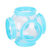 2Pcs Hamster Plastic Tunnel Tubes Blue 10.3cm DIY Exercise Cage Accessories