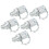 5Pcs Hydraulic Testing Adapters, PT/PPT, 1/4in, Galvanized Carbon Steel 1