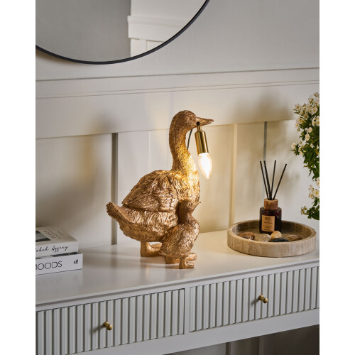 Beliani Table Lamp Duck DAFFY Gold 1