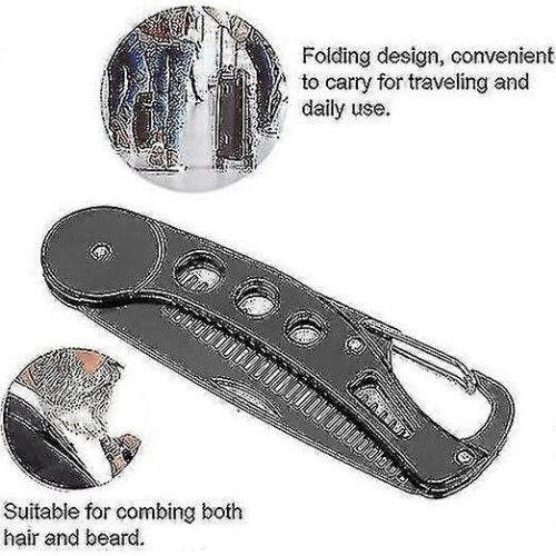 Foldable Men's Beard Comb Folding Comb with Beer Bottle Opener 2