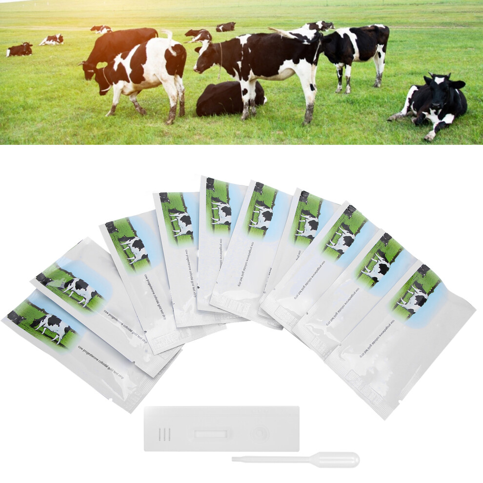 10Pcs Cow Pregnancy Test Paper Livestock Early Detection Tool