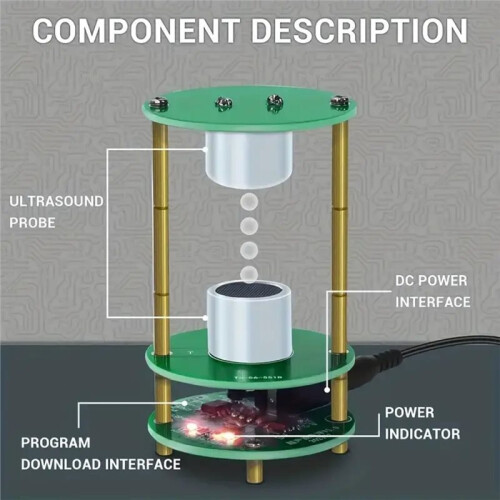 DIY Ultrasonic Levitation Kit - 12V Standing Wave Controller for Science Projects, Electronic Soldering Kit 2