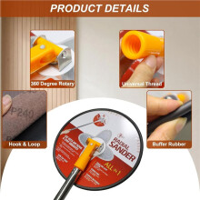Pole Sander for Drywall,Manual Hand Drywall Sander with Extension Pole - Ideal for Painting Projects,Aluminum Connector