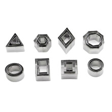 24 Pcs Stainless Steel Cake Dessert Cookie Cutter Mold Diy Baking Tools - Ri