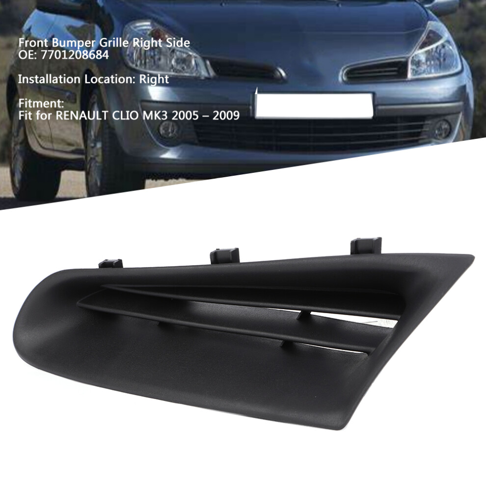 Front Left Grill For Renault Clio Mk3 2005-2009 7293282832268