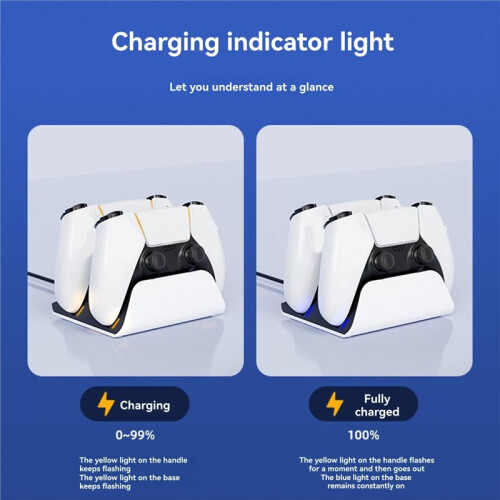 For PS5 Dual Fast Charging Dock - Wireless Controller Charging Station Stand Enhanced Gaming Experience D 1
