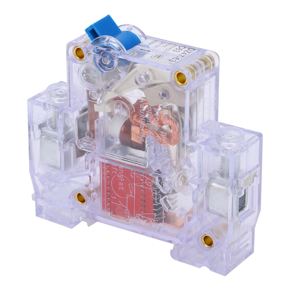 Dz47-63 1P 6-63A Air Circuit Breaker, Transparent, 230/400V 4671392107828