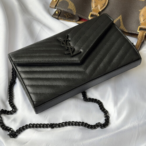 YSL Monogram Woc Envelope Chain Wallet 360452 22.5cm 2