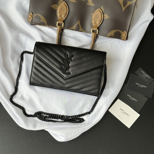 YSL Monogram Woc Envelope Chain Wallet 360452 22.5cm