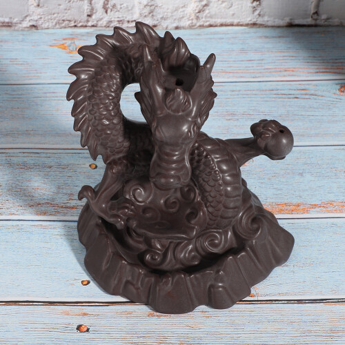 Ceramic Dragon Backflow Incense Burner, Handcrafted Home Decor 2