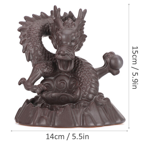 Ceramic Dragon Backflow Incense Burner, Handcrafted Home Decor 1
