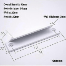 Exterior Balcony Door Handle, Exterior Door Handle, Patio Door Handle 4pcs White