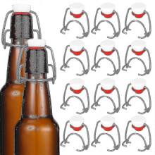 12 Pcs Flip Style Replacement Caps with Sealing Silicone Gaskets Stoppers for Glass Bottles Bear Bottles - Ri