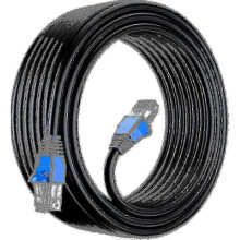 50m Cat6 Outdoor Waterproof Direct Burial Ethernet Cable - UTP CCA 550MHz Black 50 Meter 2025