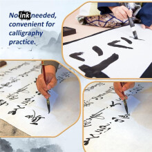 Set di 6 Pezzi per Esercitarsi Nella Calligrafia Cinese, Panno per Calligrafia con Penna A Pennello, Piatto di Plastica, Regalo per Principianti,