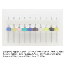 10Pcs Cemented Carbide Micro Drill Bits 1.2-2.1mm for PCB Drilling