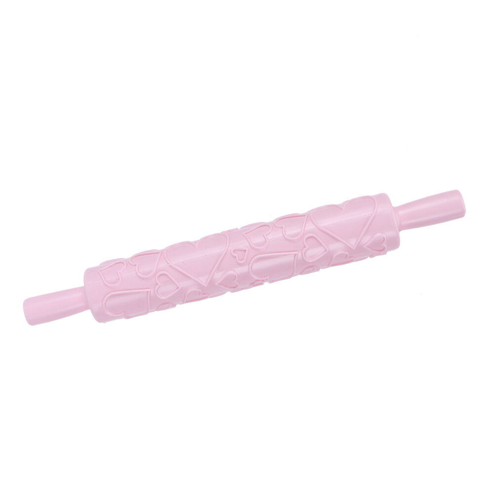 Plastic Cake Decorating Roller Heart Pattern
