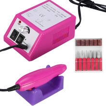 Professionelles elektrisches Nagelfeilkit 12 W mit verstellbarer Geschwindigkeit & 8 Aufsätzen