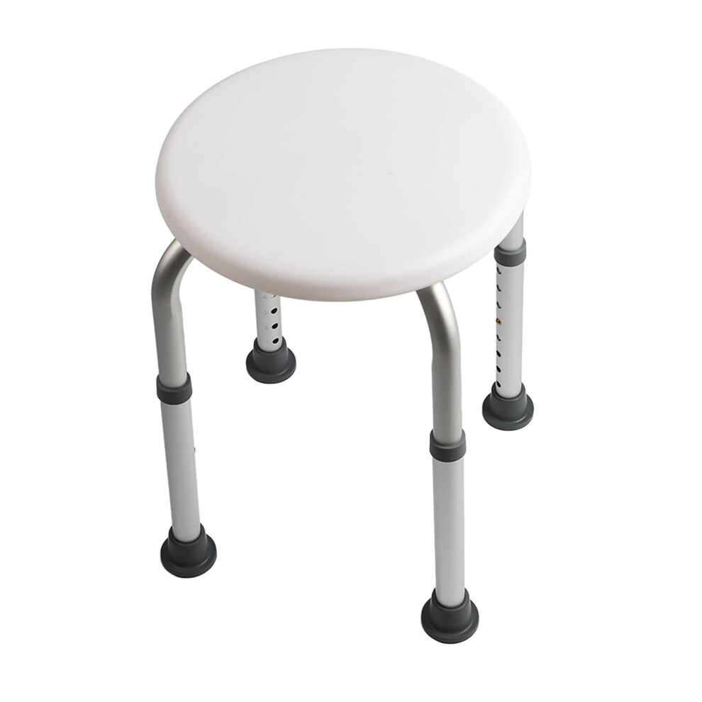 Round Shower Stool Aluminium Adjustable Height