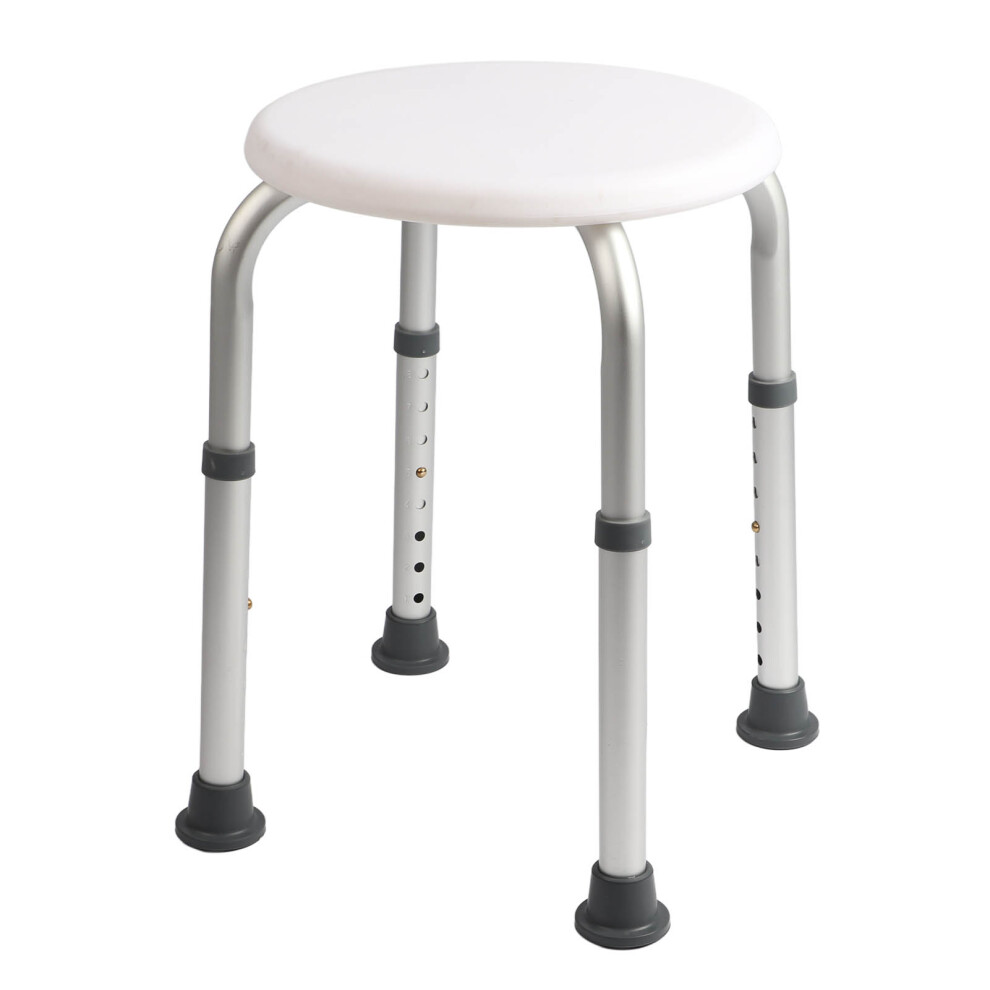 Round Shower Stool Aluminium Adjustable Height