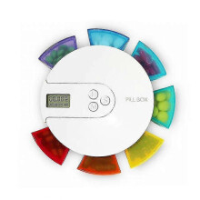 Luxora Automatic pill dispenser with 7 days electronic medication manager, 7 colors