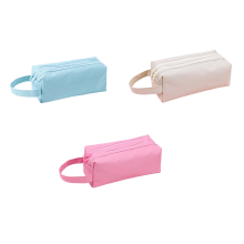 3 PCS Fashion Stationery Black Pencil Case for Teenagers High Secondary School Boys Kids Students and Girls Large 2 Compartment Pencil Cases