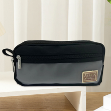 Large Pencil Case for Girls Boys, Cute School Pencil Cases with 3 Compartments (Black)