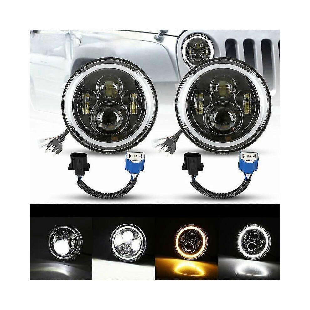 Led Headlights Compatible With Jeep Wrangler Jk Lj 9172356170360