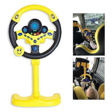 Electric Simulation Steering Wheel Toy with Sound Light Educational Car Toy