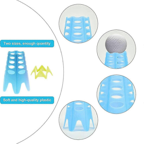 Golf Simulator Tees,18 Pcs Indoor Golf Mat Tees Plastic Practice ,tall + Short 2
