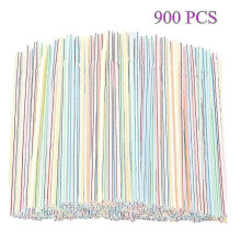 900pcs Plastic Disposable Straws - For Parties/bar/beverage Shops/home Straws