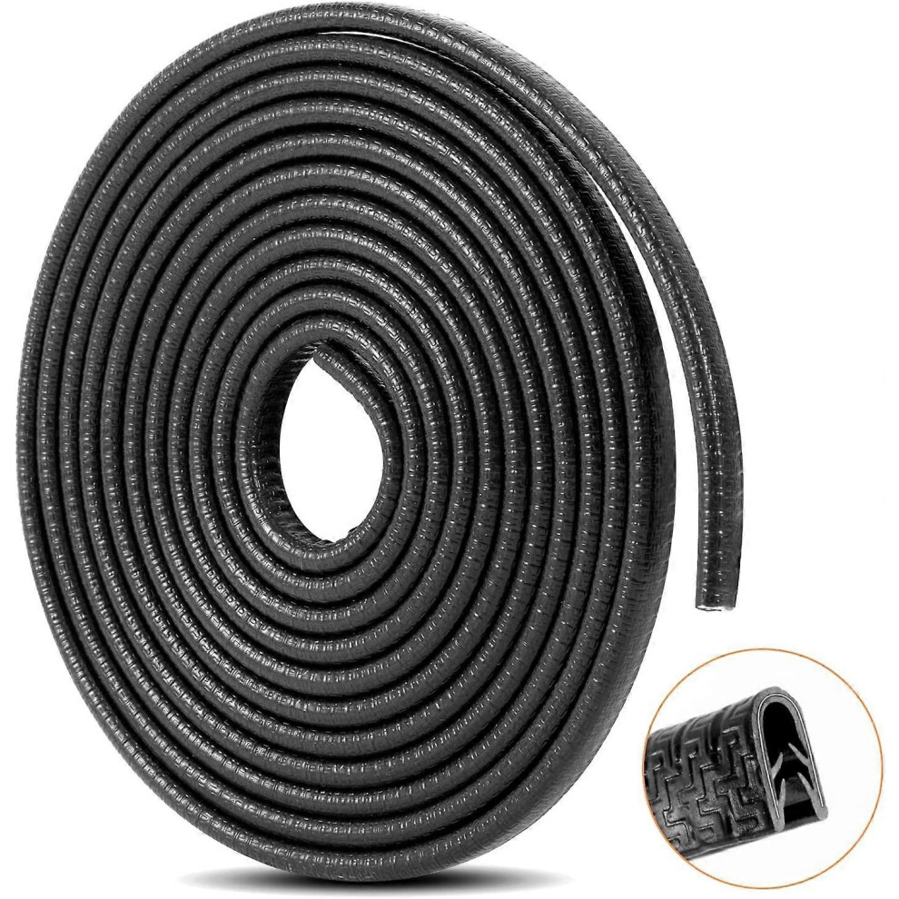 Hk&Hanker Car Door Edge Protector Edge Guards 16Ft(5M) U Shape Automotive Door Trim Edge Protector For Most Car Black 9408048587568