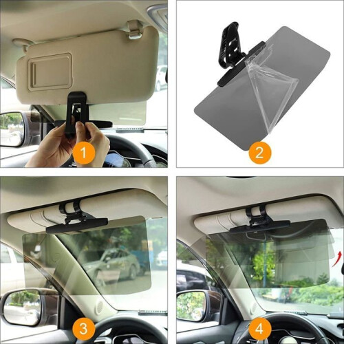 Car sun visor extension, adjustable car sun visor extension, protection from 2