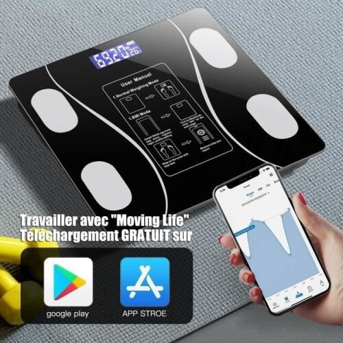 Körperanalysewaage, smarte Bluetooth-Körperwaage, USB-Ladefunktion mit 19 Körperanalysepunkten für iOS/Android 1