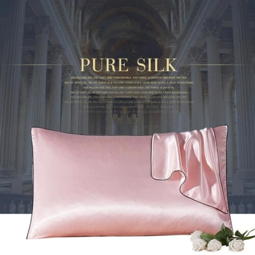 Pillowcase - VORCOOL - Square - Silk - Pink - Washable 2