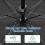 Mini umbrella – Black – Compact and foldable – UPF 50+ sun protection – Carrying bag – Wind-resistant 3